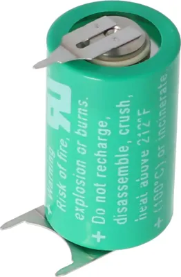 Produktbild von Varta CR1/2AA Lithium Batterie 6127 mit 3er Print Lötfahne, Pluskontakt 2er, Minus 1er, Rastermaß 10mm