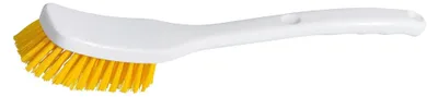Produktbild von 2x Unversalbürste, gelb, Stielbürste mit kurzem Griff, mittlere Härte, 295x40x55mm | Packung (1 Stück)