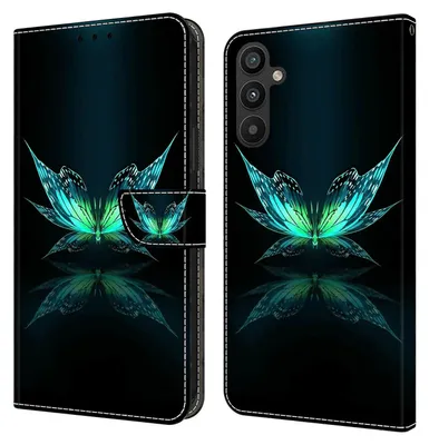 A flip case for a Samsung Galaxy A35 5G phone, featuring a butterfly design.