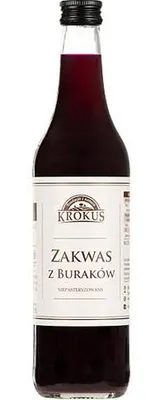 ZAKWAS Z BURAKÓW NIEPASTERYZOWANY BEZGLUTENOWY 500 ml - KROKUS