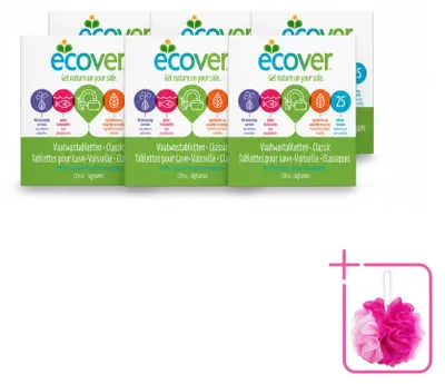 Produktbild von 6 x Ecover Classic Spülmaschinentabs - Sparpackung - 6 Stücke