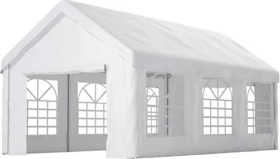 Obrázok produktu pre Carport stanová garáž, odolná voči zimným podmienkam, roletová brána, ako na obrázku, 10X20 FT
