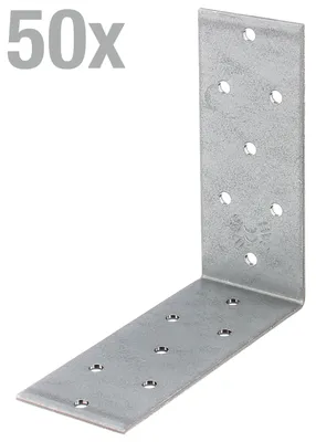 Produktbild von Alberts 866853 Winkelverbinder, sendzimirverzinkt, 100 x 60 x 60 mm, 50er Set