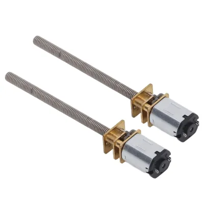 Obrázek produktu pro 2PCS stejnosměrný převodový motor 1000RPM M4 X 55mm červený měděný mikroelektrický redukční motor pro zdvihací stroj 6V