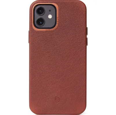 Obrázek produktu pro Kožený zadní kryt pro iPhone 12 Mini - čokoládově hnědý