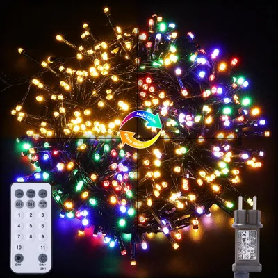 Zdjęcie produktu dla Świąteczna lampka choinkowa do użytku zewnętrznego, zmieniająca kolory, długość 6 metrów, 300 diod LED