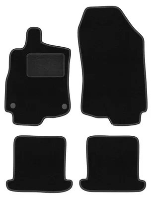 Obrázok produktu pre Velúrové autokoberce pre: Renault Megane III 2008-2015 (kabriolet) – sada 4 ks, čierne, na mieru – Wielganizator LUX