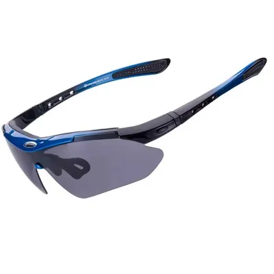 Immagine prodotto di Occhiali da ciclismo polarizzati con filtro UV 400 e custodia nera nero-blu