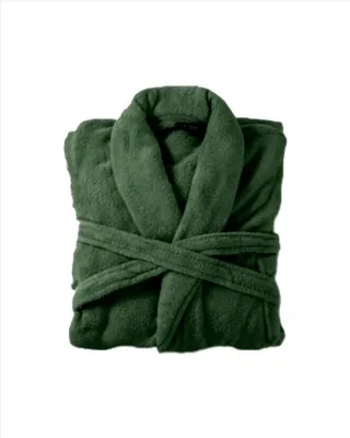 Immagine prodotto di Accappatoio soffice " Accappatoio sauna in peluche di qualità " vestaglia leggera/sottile lunga 100 cm " unisex [verde muschio]