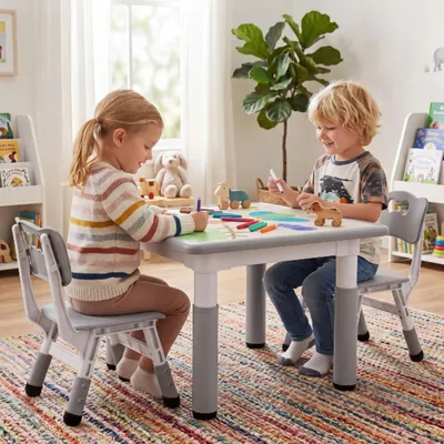 Immagine prodotto di Tavolo per bambini con 2 sedie, regolabile