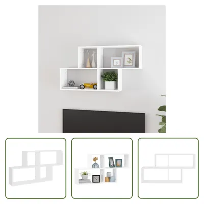 Produktbild von The Living Store Wandregal Weiß 100x18x53 cm Holzwerkstoff
