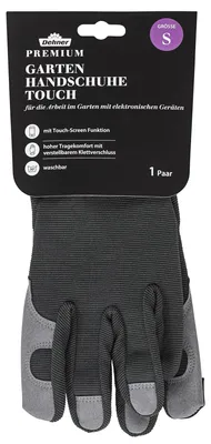 Produktbild von Dehner Premium Gartenhandschuh Touch, Leder, Klettverschluss, Größe S