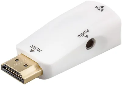 Obrázok produktu pre Kompaktný adaptér HDMI™/VGA vrátane zvuku, pozlátený