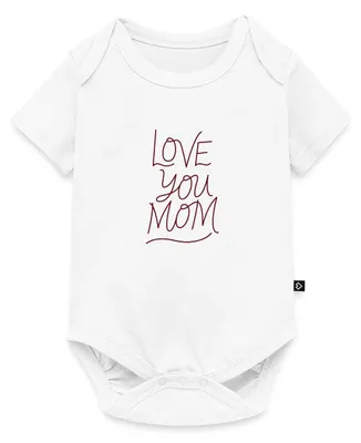 Produktbild von Spreadshirt Geschenk Mom | Love You Mom Kurzarm Tages Baby Body, 62 (2-3 M.), Weiß