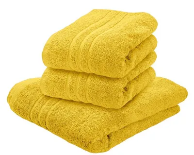 Produktbild von 2x Komfort-Badetuch 70x140 cm, gelb, 100 % Baumwolle
