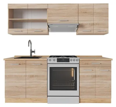 Immagine prodotto di Cucina componibile Vicco R-Line Rovere Sonoma/Goldkraft 200 cm , PL Rovere, Model 54112