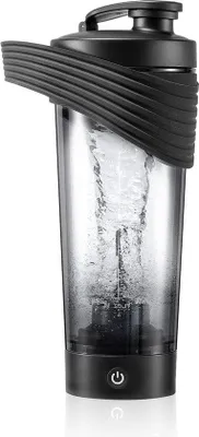 Produktbild von Elektrische Tritan Shaker mit großem Fassungsvermögen 28 oz/800ml - BPA-frei - tragbarer Eiweiß-Shaker für Protein-Shakes in Schwarz
