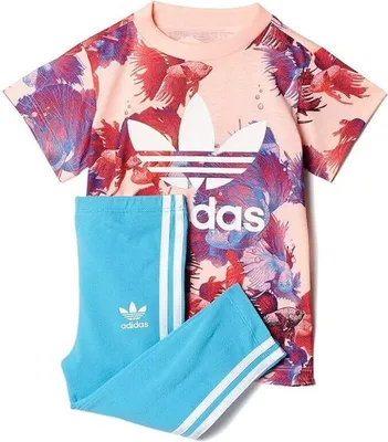 Produktbild von Adidas Kinder Mädchen Komplett Aqua Legset , BK5755 , Gr: 86 , Mehrfarbig , Neu