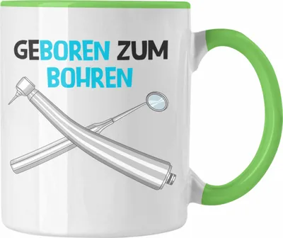 Produktbild von Trendation - Zahnmedizinische Fachangestellte Geschenk Tasse mit Spruch Zahnarzt Geschenkidee Zahnartzhelferin (Grün)