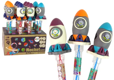 Obrázok produktu pre Mydlové bubliny Kozmonautská raketa 38 cm 4 farby