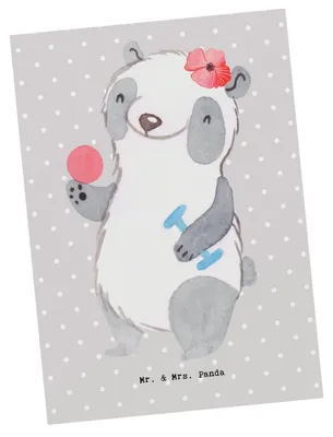 Produktbild von Mr. & Mrs. Panda Postkarte Ergotherapeutin Herz - Grau Pastell - Geschenk, Gymnastik, bildkarte, Sport, Ansichtskarten, Grußkarte, Postkarten, Ansichtskarte, Ausbildung