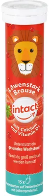 Obrázek produktu pro Intact Löwenstark šumivé tablety podporují zdravý růst, 15 ks šumivých tablet