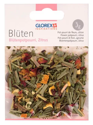 Obrázok produktu pre Kvetinové potpourri, citrusové na miesenie/vylievanie do mydlových vločiek, guľôčok do kúpeľa a glycerínového mydla, 3 g