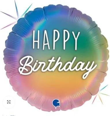 Produktbild von Happy B-Day Colourful Rainbow 18″/46cm