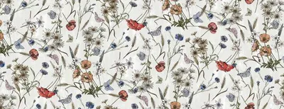 Produktbild von PVC Tischdecke WILDBLUMEN Meterware Wachstuch Eckig Breite & Länge wählbar abwaschbar, Größe:100 x 200 cm