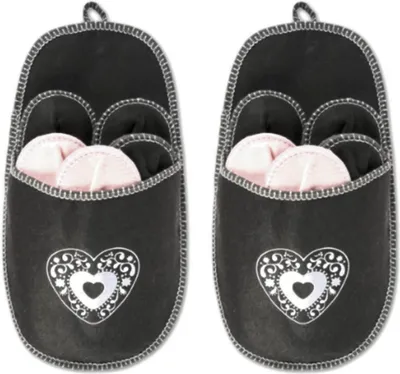 Produktbild von 2x 11tlg Hausschuhe Set Damen Herren Filz | Gästepantoffel Gästehausschuhe | Pantoffel Uni | Gästepantoffeln Gästeschuhe | Filzpantoffel Pantoffelset
