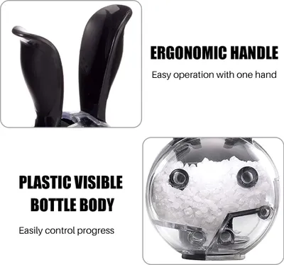 Obrázek produktu pro Mlýnek na sůl a pepř Mini ruční mlýnek na koření Multifunkční kuchyňské nářadí Černé králičí uši Design Abrader