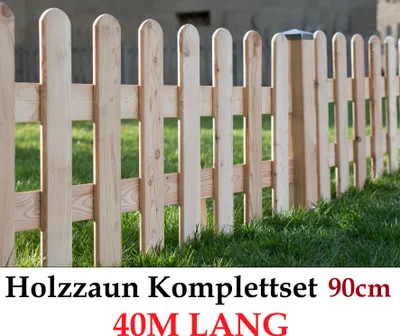 Zdjęcie produktu dla Ogrodzenie ogrodowe 90cm x 40m Zestaw ogrodzeniowy z modrzewia syberyjskiego