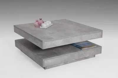 Produktbild von Couchtisch Beistelltisch Wohnzimmertisch - Bento- 78x78 cm Beton Optik