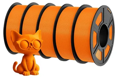 Obrázok produktu pre 3D tlačový materiál, vysokorýchlostný, vylepšená tekutosť, HS-PLA, farba: oranžová