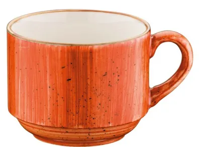 Productafbeelding van Aura Terracotta serveerbeker, 21 cl, stapelbaar - set van 6 stuks