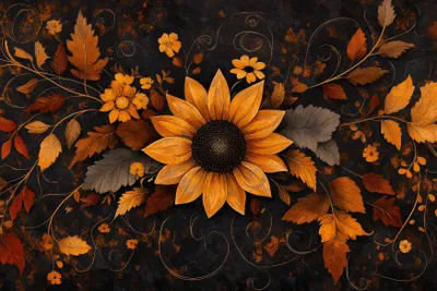 Image de Tapis décoratif magnétique pour radiateur Cache-radiateur Fleurs