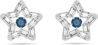 Produktbild von Swarovski Damen Ohrringe Ohrstecker Stella Verschiedene Schliffe, Blau, Rhodiniert 5639188