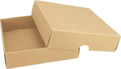 Produktbild von Faltschachtel 8,5 x 8,5 x 2,5 cm, Braun, Deckel, Jade Kraftkarton - 10er Set