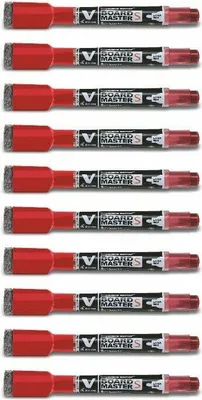 Produktbild von Pilot V Board Master EF mit Wischer - 10er-Set rot