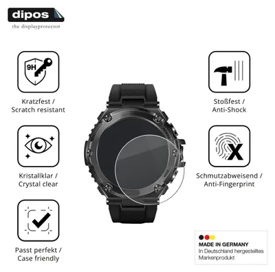 Immagine prodotto di 2x Pellicola Protettiva per Stahlgear Titan Pro Protezione Vetro Flessibile 9H dipos