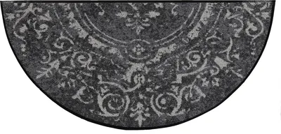Produktbild von Salonloewe AMIRA GREY Fußmatte Wohnmatte halbrund 42 x 85 cm