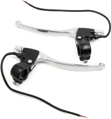 Image de 2pc 22mm Aluminium Argent Levier Embrayage Frein Guidon Moto