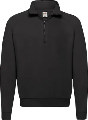 Obrázok produktu pre Fruit of the Loom 62-114-0 | Classic Zip Neck Sweat - Farbe: Bunda: Black - Größe: XL