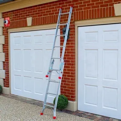 Productafbeelding van Combinatieladder 3-in-1 Aluminium - 246 cm Hoogte - 95 kg Draagvermogen - Opvouwbaar - Voor Binnen En Buiten