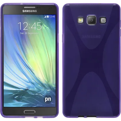 Produktbild von PhoneNatic Case kompatibel mit Samsung Galaxy A7 (A700) - lila Silikon Hülle X-Style + 2 Schutzfolien
