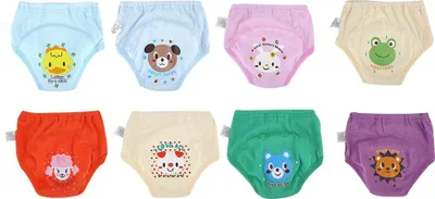 Image de 8PCS Baby Cloth Cartoon Waterproof Diapers Nappies Toddler 4 Layers Potty Training Pants (90)