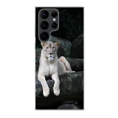 Produktbild von MuchoWow® Handyhülle Schutzhülle Hülle für Samsung Galaxy S22 Ultra Löwe - Wilde Tiere - Porträt Silikon Softcase Handy Hülle - Abbildung