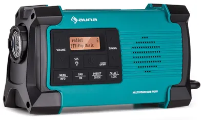 Produktbild von Auna Radio, Aufladbares DAB-Radio, DAB Plus Radio mit Bluetooth, Radio mit Batterie, DAB/DAB+/FM, Küchenradio mit LCD Display, Wecker, Retro-Radio Klein, Radio mit Netzstecker, USB & Streaming, 1W