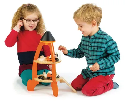 Immagine prodotto di Tender Leaf Toys, Set di razzi spaziali, da 3 anni, multicolore, legno