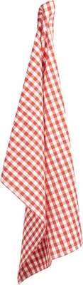 Produktbild von Clayre & Eef Geschirrtuch 50x70 cm Rot Weiß Baumwolle Rauten